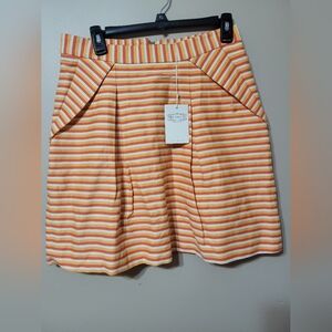 Pink Martini Striped Skirt in Red and Yellow